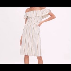 Textured weave off the shoulder dress . Zara Dress size small